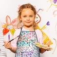 thumbnail image 3 of Pioneer Flower Floral Print Pattern Kids Aprons for Girls and Boys,Adjustable Neck Strap Toddler Aprons for Kids Cooking Baking, 3 of 7
