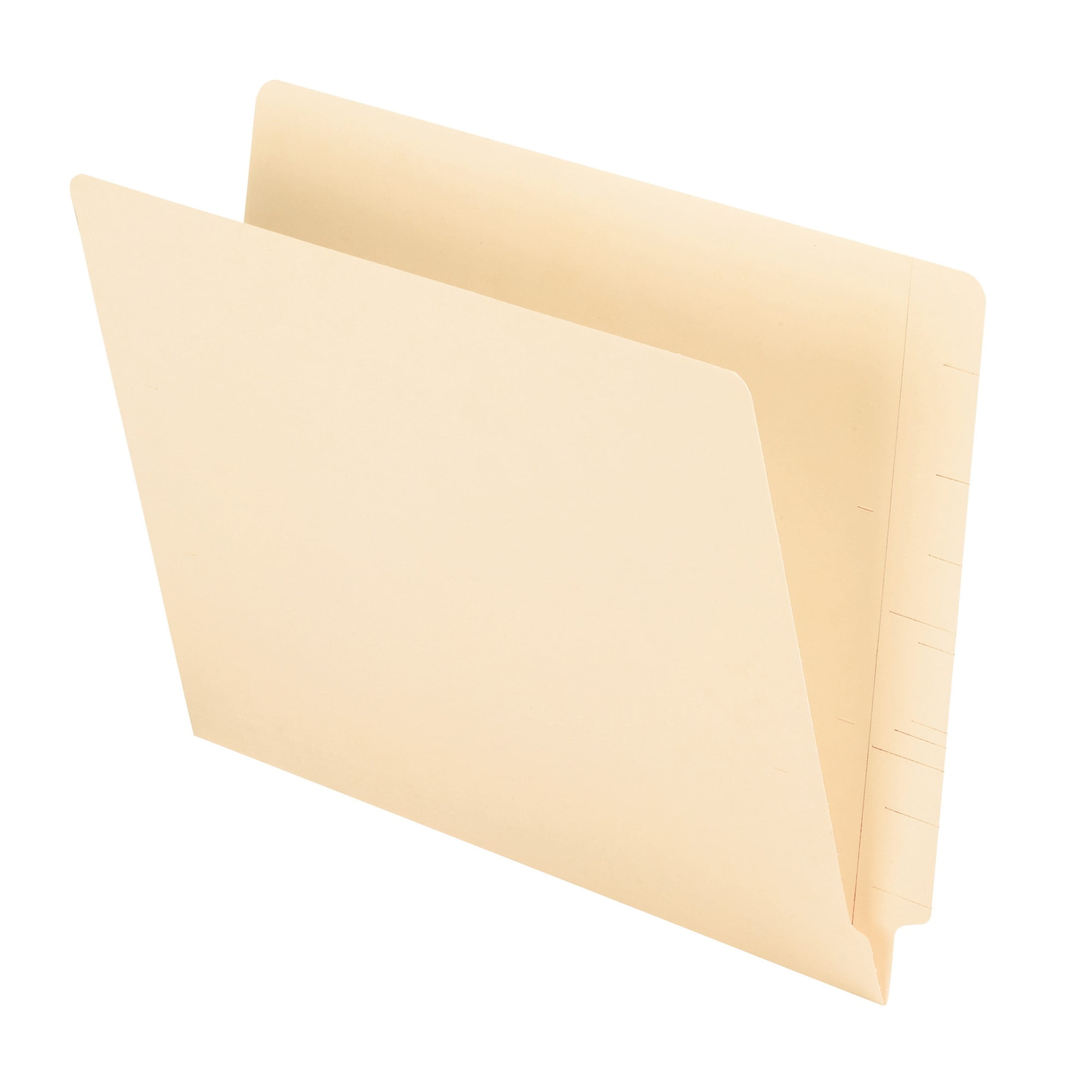 Office Depot® Brand 2-Ply End-Tab Folders, Letter Size, Straight-Cut Tabs, Letter Size, Manila, Box Of 100