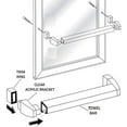 thumbnail image 3 of 30" Long Oil Rubbed Bronze Framed Sliding Shower Door Towel Bar with Clear Acrylic Brackets, 3 of 5