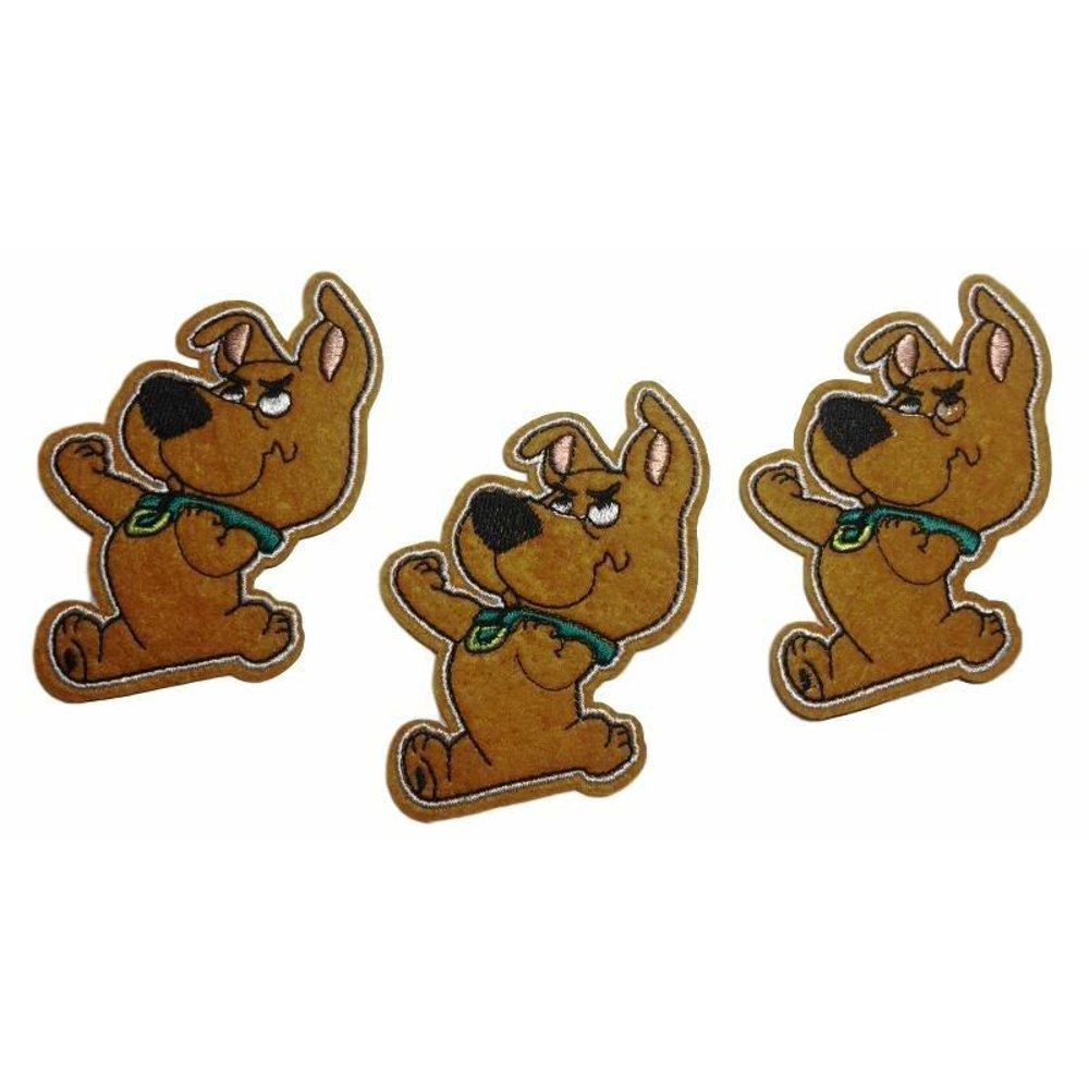 Scrappy Doo Scooby Doo Cartoon Puppy Power Patch Set of 3 iron On