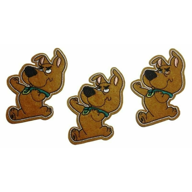 Scrappy Doo Scooby Doo Cartoon Puppy Power Patch Set of 3 iron On Patches - Scrappy Doo Scooby Doo Cartoon Puppy Power Patch Set of 3 iron On Patches -