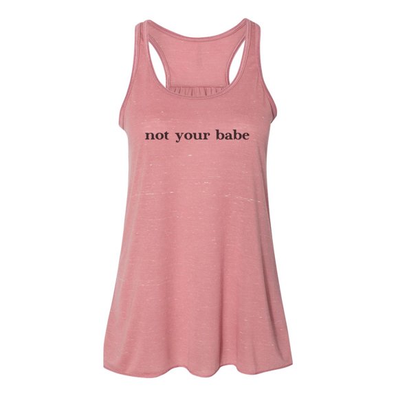"Not Your Babe Tank, Racerback, Funny Tank Top, Soft Bella Canvas, Sublimation, Not Your Babe, Humor Shirt, Trendy Tees, Gift For Her, Babe, Mauve Marble, SMALL"
