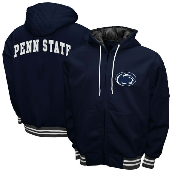 Men's Franchise Club Navy Penn State Nittany Lions Grind Full-Zip Hoodie Jacket