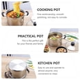 thumbnail image 2 of MasteelfCA 1pc Stainless Steel Soup Pot Multifunctional Pot Practical Hot Pot with Glass Lid, 2 of 9