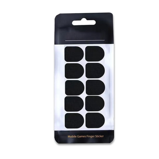 Pegatizas de las yemas de los dedos de juego Atendas transpirables Pantalla táctil de juegos de 18 pines Accesorios de jugadores Sensitive Single Pack negro Pack de 100 Inevent EL015122-01