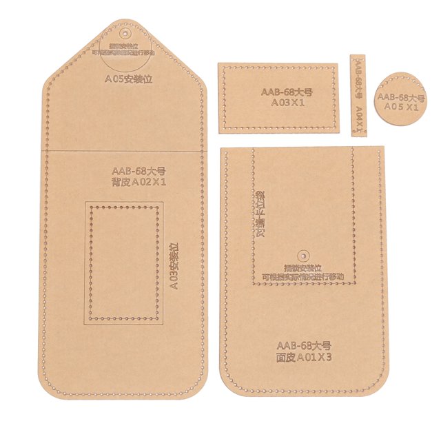 Phone Bag Template DIY Transparent Acrylic Leather Craft Accessories with Protective Layer for Case Making Gift