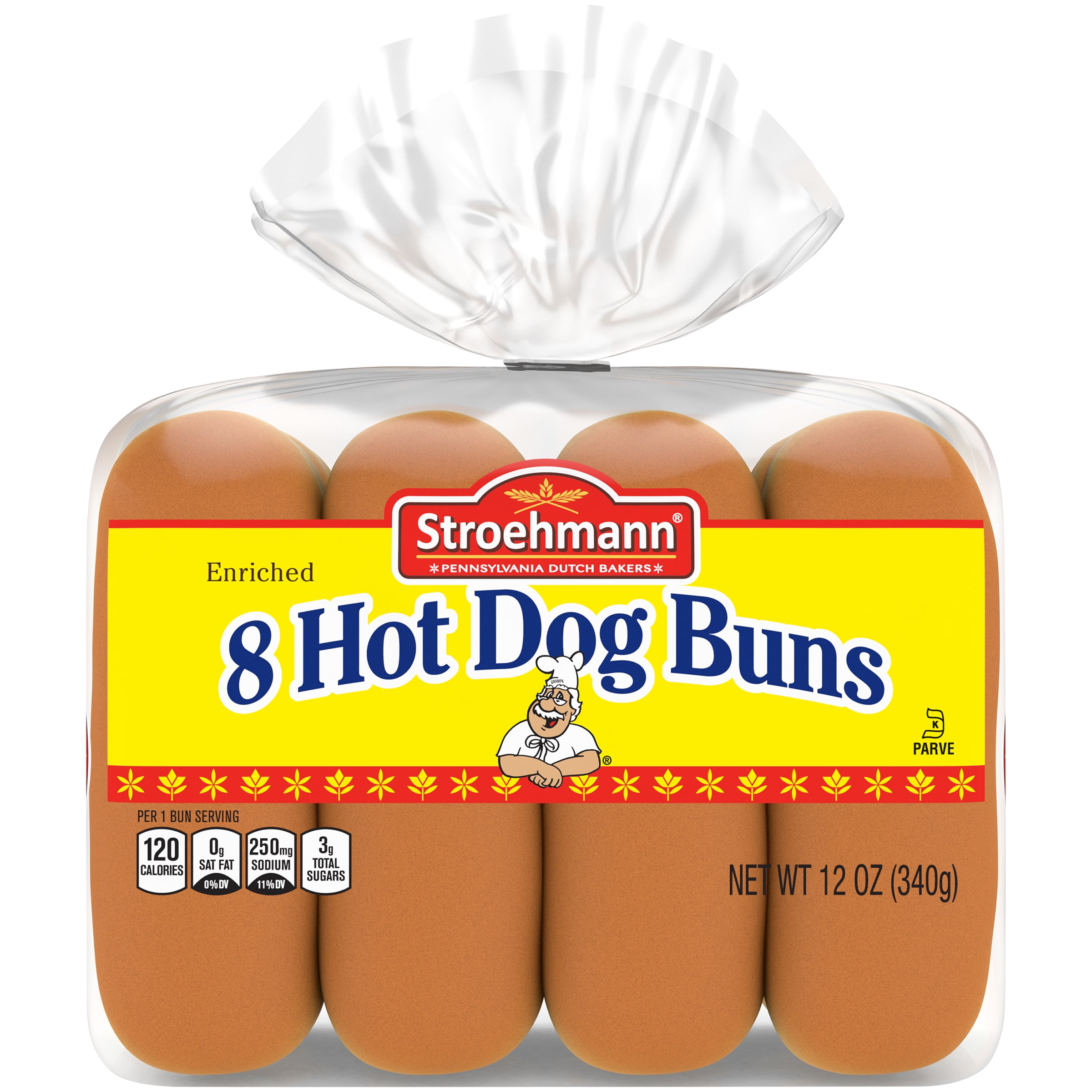 Stroehmann Enriched Hot Dog Buns, 8 count, 12 oz