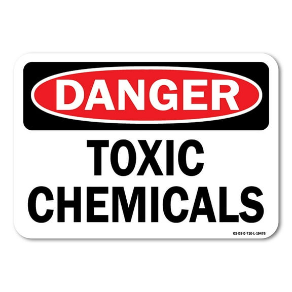 OSHA Danger Aluminum Sign - Toxic Chemicals |  Aluminum Sign | Protect Your Business, Work Site, Warehouse & Shop Area |  Made in the USA
