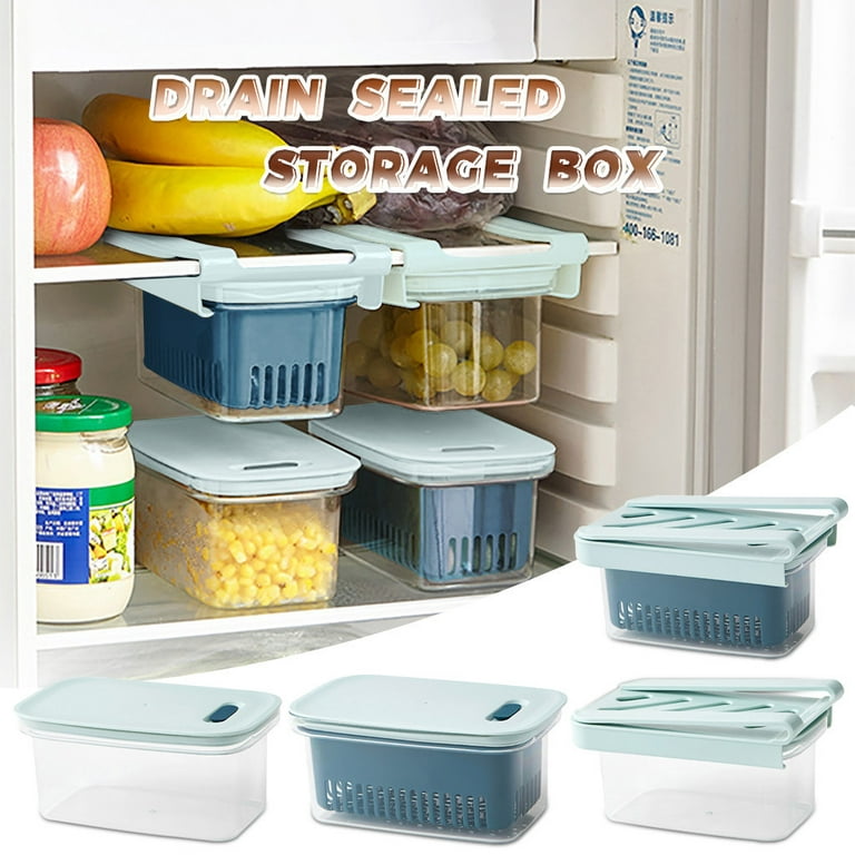 1set Vegetable and Fruit Storage Containers for Fridge Organizer Produce  Saver Containers for Refrigerator Lettuce Berry Salad Cabbage Keeper  Kitchen Organization with Lids and Air Vents