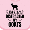 thumbnail image 4 of Inktastic Easily Distracted by Goats Boys or Girls Baby Bib, 4 of 4