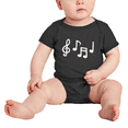 thumbnail image 2 of Musical Note Line Art Cute Baby Short Sleeve Bodysuit Newborn-24 Months, 2 of 5