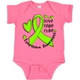 thumbnail image 3 of Inktastic Love, Care, Cure Lymphoma Awareness Lime Green Ribbon Hearts Boys or Girls Baby Bodysuit, 3 of 5