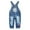 Blue-2197, variant on KIDSCOOL SPACE Baby&Little Girls Flower Embroidered Washed Cotton Denim Overalls,Blue,2-3 Years