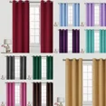 thumbnail image 4 of Gorgeous Home Linen Blackout Window Curtain for Living Room Panel Thermal Grommet Set of 2 panels , 37 by 84 inch each, Navy Blue Color, 4 of 6