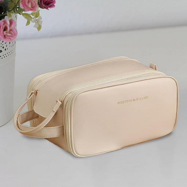 Neceser colgante, neceser para cosméticos para hombres y mujeres, organizador de baño de cuero multiusos, bolsa de afeitar para hombres, bolsa de maquillaje