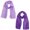 Lilac and Indigo, variant on ® Lightweight Polyester Solid Colored Scarf (Set of 2), Black and White
