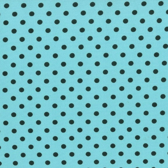 P.U.L. PUL Polyurethane Laminate Dumb Dot Michael Miller Gray Polka Dots on Mint Blue 55" Wide Water Resistant Fabric by the Yard (PU2490-SEAX-D)