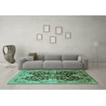 thumbnail image 3 of Ahgly Company Indoor Rectangle Oriental Turquoise Blue Traditional Area Rugs, 2' x 3', 3 of 4