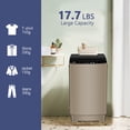 thumbnail image 3 of KRIB BLING Full-Automatic Washing Machine with LED Display, 17.7 lbs Portable Compact Laundry Washer with Drain Pump, 10 Wash Programs 8 Water Levels, Gold, 3 of 6