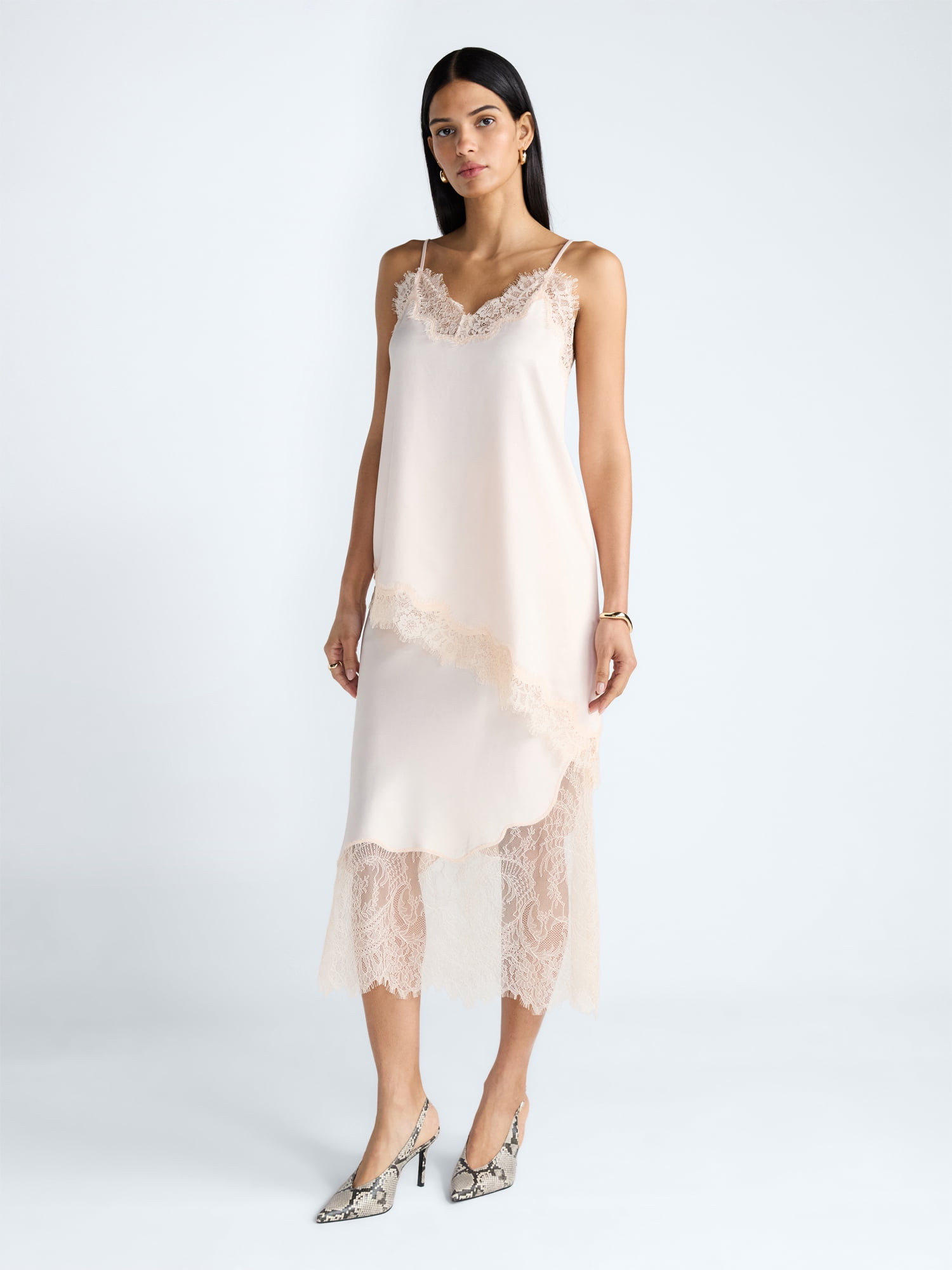 Devil Wears Prada Scoop Collection Women's and Women's Plus Maxi Lace Skirt, Sizes XS-4X