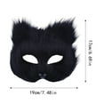 thumbnail image 3 of Protection Faciale Adulte Noir Animal Maquillage Danse Hommes et Femmes Demi-Visage Simulation Protection Faciale, 3 of 9