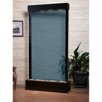 Adagio TRC1551 Tranquil River Center Mount Free Standing Fountain - Blackened Copper-Blue-Glass