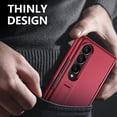 thumbnail image 7 of Allytech Slim Case for Samsung Galaxy Z Fold4, with HD Screen Protector & Adjustable Kickstand, [Hinge Protection] Anti-Fingerprint Shockproof Rugged Case for Samsung Galaxy Z Fold4 - Red, 7 of 7