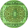 thumbnail image 1 of Ahgly Company Indoor Round Medallion Green Traditional Area Rugs, 5' Round, 1 of 1