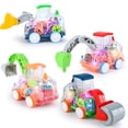 thumbnail image 3 of Kids Gift Plastic Military Sliding Tipper Vehicle Model Inertia Stunt Car Racing Cars Inertia Power BUS, 3 of 8