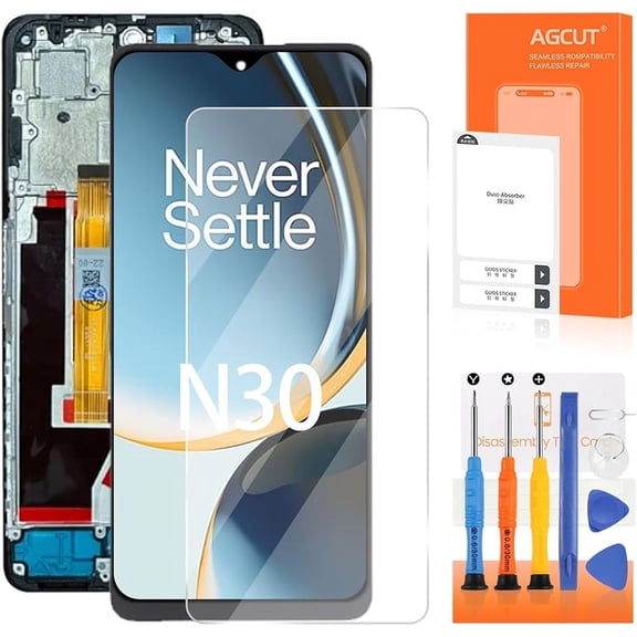 for OnePlus Nord N30 5G Screen Replacement for Nord N30 LCD Display CPH2513 CPH2515 Screen Touch Digiziter Assembly Repair Part with Frame 6.72"