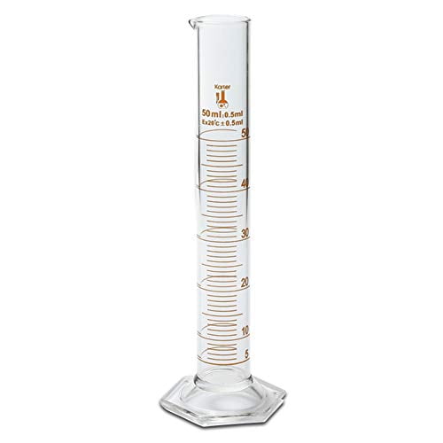 213i11 Karter Scientific 50ml Glass Graduated Cylinder Single Metric Scale Walmart Com