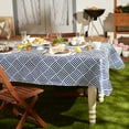 thumbnail image 2 of Navy Grid Vinyl Tablecloth 60x84, 2 of 4