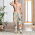 thumbnail image 5 of Uemuo Butterfly Pattern Men's Wide Leg Palazzo Lounge Pants with Pockets Light Weight Loose Comfy Casual Pajama Pants-Large, 5 of 9