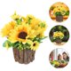 thumbnail image 3 of GOOHOCHY Maceta de madera rústica para flores, soporte para plantas pequeñas para decoración de interiores y hogares., 3 of 8