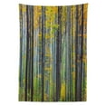 thumbnail image 3 of Ambesonne Fall Tablecloth Rectangular Table Cover, Autumn Season Beech Forest, 60"x84", Grey Yellow, 3 of 4