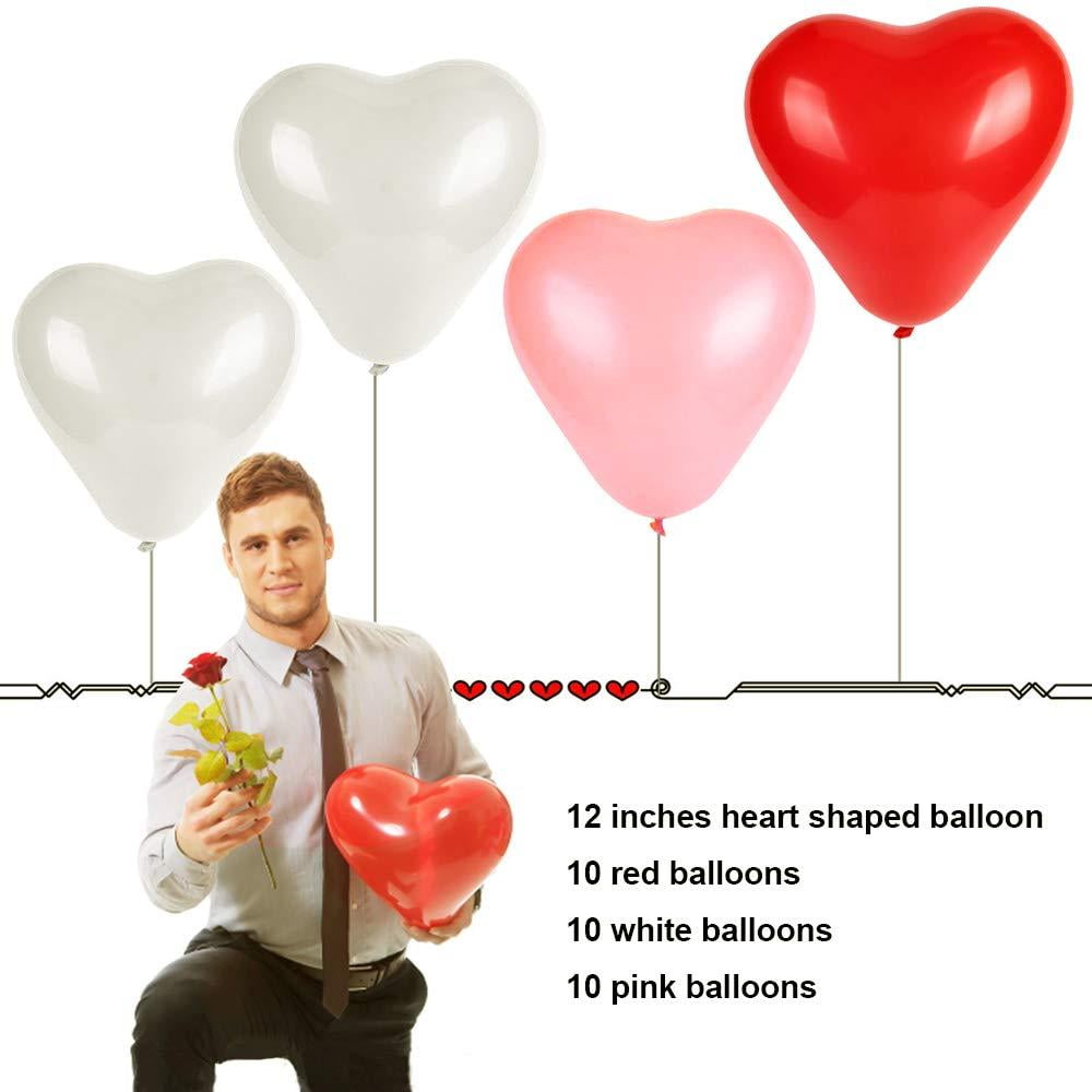 Details about   10 X RED HEART SHAPED BALLOONS ~ NEW