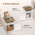 thumbnail image 6 of EVOKEDEN Farmhouse Nightstands Set of 2, Rustic Vintage Side End Table w/ Storage & Barn Door for Bedroom Living Room, White, 6 of 11
