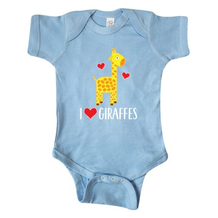 

Inktastic I Love Giraffes Zoo Animal Gift Baby Boy or Baby Girl Bodysuit