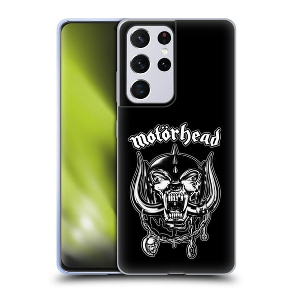 Head Case Designs Officially Licensed Motorhead Graphics Silver War Pig Soft Gel Case Compatible with Samsung Galaxy S21 Ultra 5G