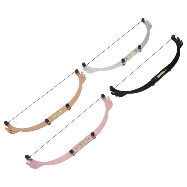 Eyebrow Bow Mapping Ruler, 4 Sets Eyebrow Line Makeup Ruler Aluminum Foldable Sealed Box For Salon For Makeup Artists