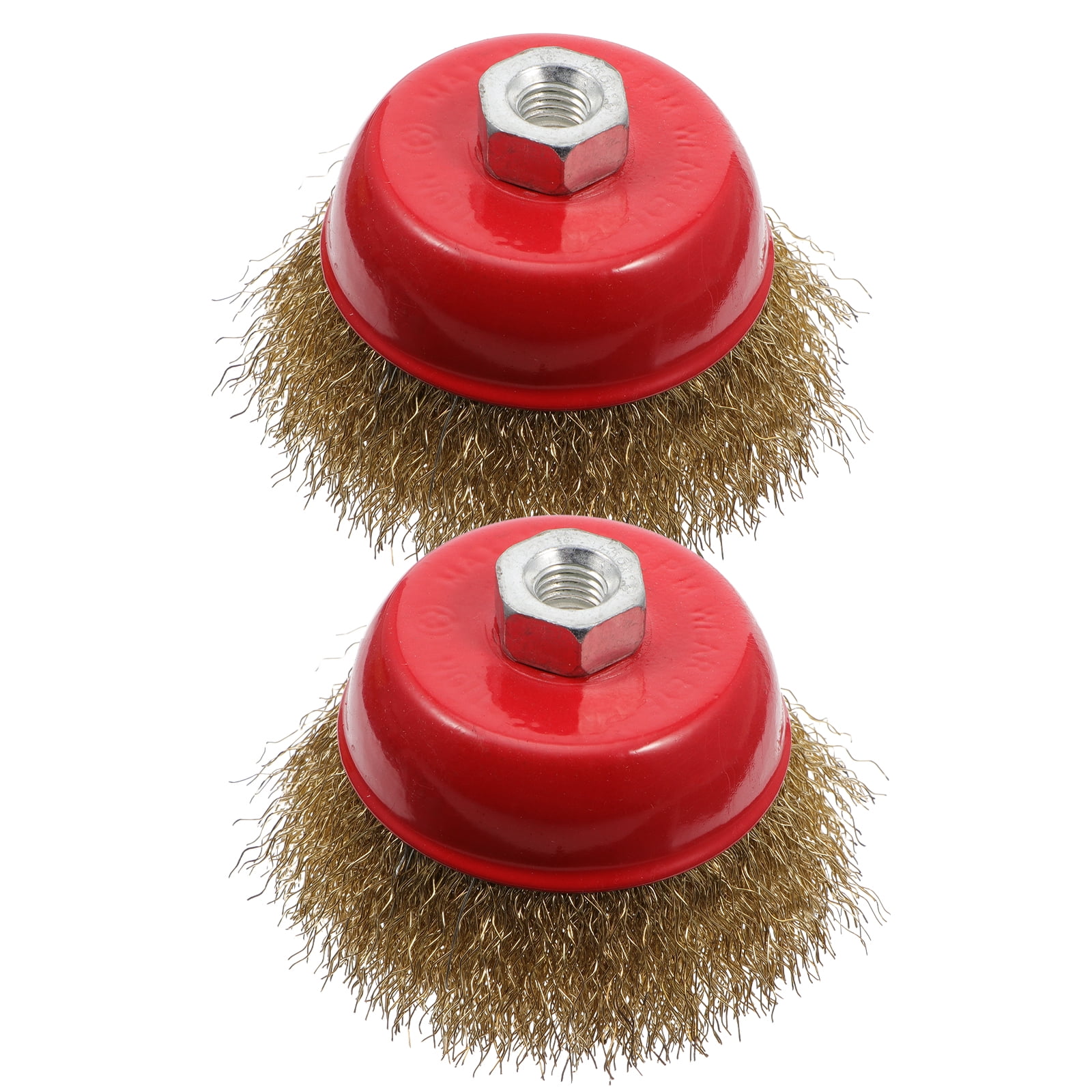 Brush Wire Drill Cup Cleaning Steel Attachment Metal Crimped Brass