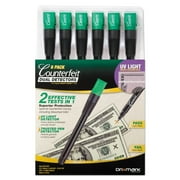 Dri-Mark 351UV6 0.8 x 0.8 x 6 Counterfeit Money Detection System - Black/Green (6/Pack)