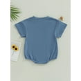 thumbnail image 4 of Bagilaanoe Newborn Baby Boy Girls Rompers Short Sleeve Bodysuits 6M 12M 18M 24M Infant Casual One Piece Short Jumpsuit, 4 of 8