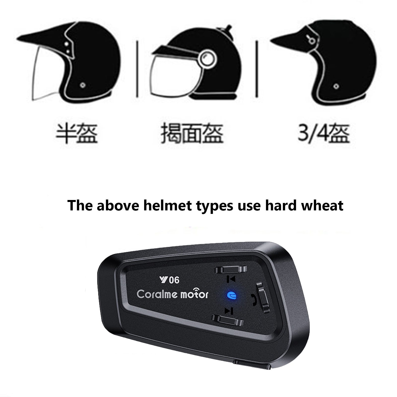 Bluetooth 5.3 Motorcycle Helmet Headset, Noise Cancellation, Long Battery Life, Automatic Call Answering, IPX6 Waterproof, Comfortable Communication for Riding