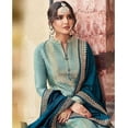 thumbnail image 3 of Stitched Women's Wear Pakistani Indian Salwar Kameez Suits Designer Plazzo Dresses ( Sky Blue, M - 40 ), 3 of 5
