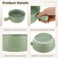 thumbnail image 3 of 4 Pcs French Onion Soup Bowls, 21.3 oz Ceramic Bowls with Anti-Scald Grip Handles & Embossed Diamond Pattern, Microwave Dishwasher Oven Safe for Chili, Beef Stew, Cereal, Pasta & Baking (4 Colors), 3 of 6