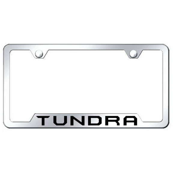 Toyota Tundra Logo Mirrored Chrome Notched License Plate Frame Official Licensed