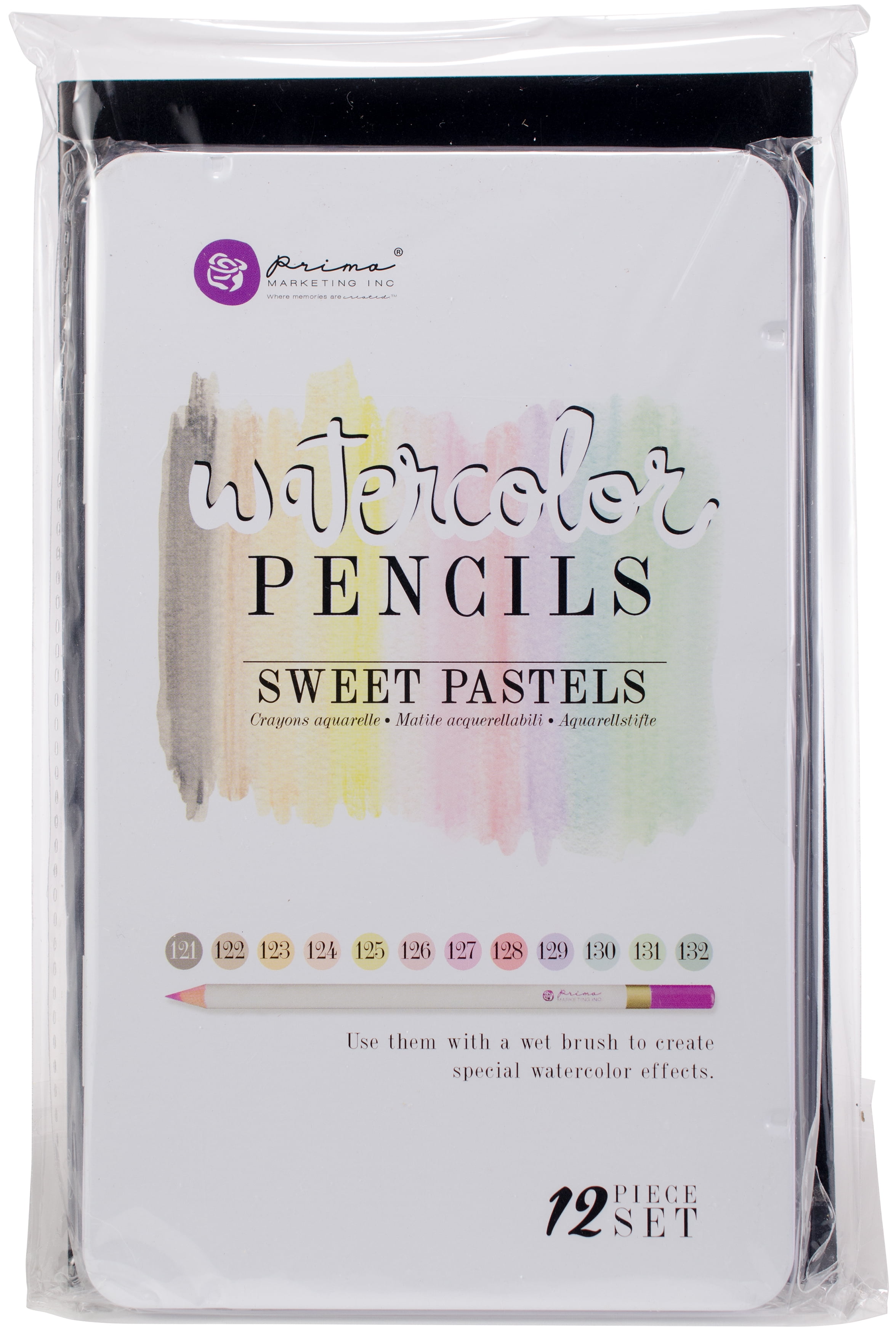 Prima Mixed Media Watercolor Pencils 12/Pkg - Sweet Pastels