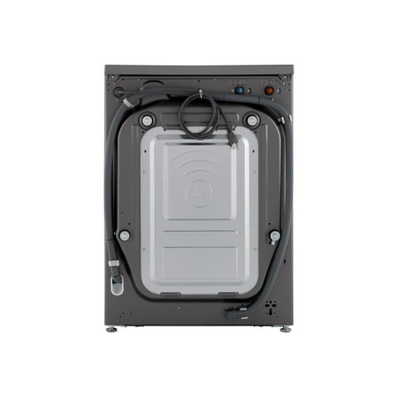 LG - 2.4 Cu. Ft. Compact Smart Front Load Washer with Built-In Intelligence - Graphite steel