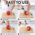 thumbnail image 3 of Zulay Kitchen Premium Apple Corer Tool - Ultra Sharp, Stainless Steel, Serrated Blades for Easy Coring - Dark Teal, 3 of 9
